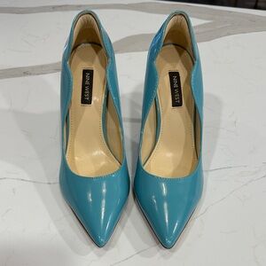 Nine West Tatiana Pointy Toe Pumps 7M Vintage Blue